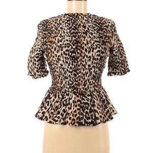 Ganni animals print blouse size 38DK US6